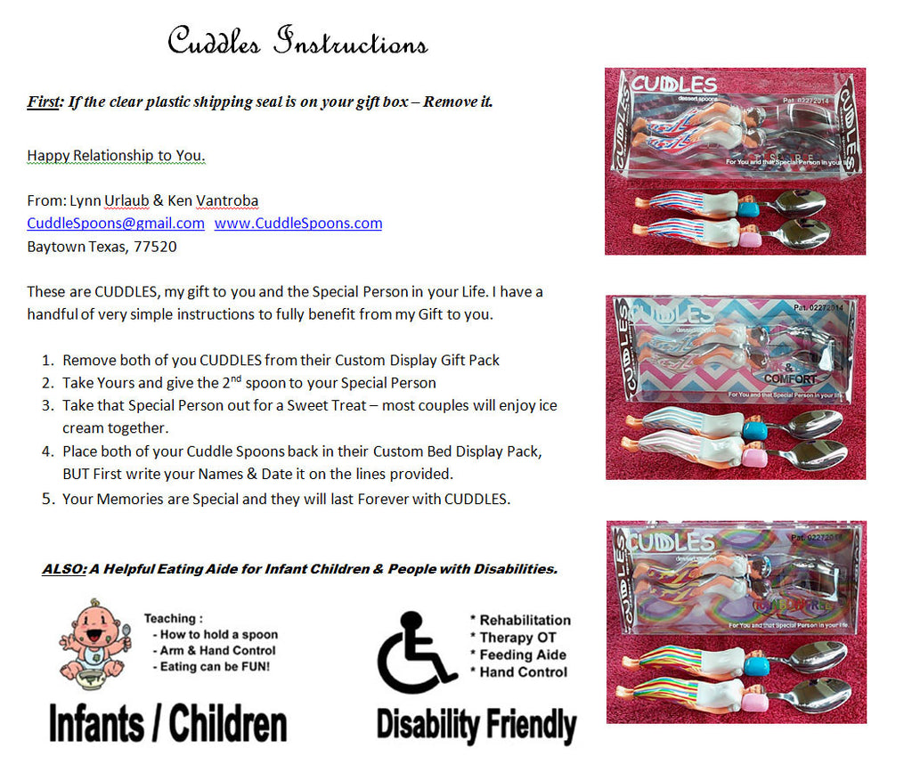 Instructions for CUDDLES