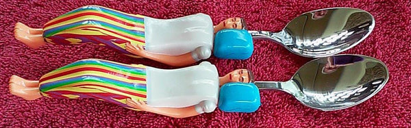 Rainbow Free Cuddle Spoons Set - Male (Blue Pillow) + Male (Blue Pillow) Spoons.