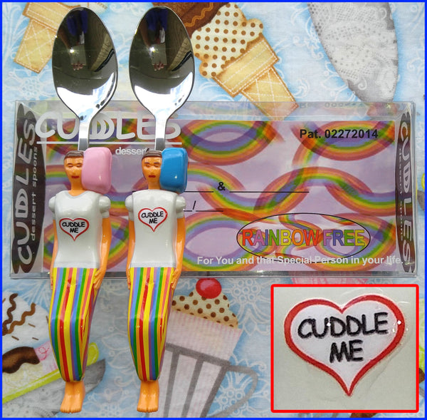 Rainbow Free Cuddle Me on the Custom Bed Display Box - Fun Keepsake Gift for Couples & Singles in any Relationship.