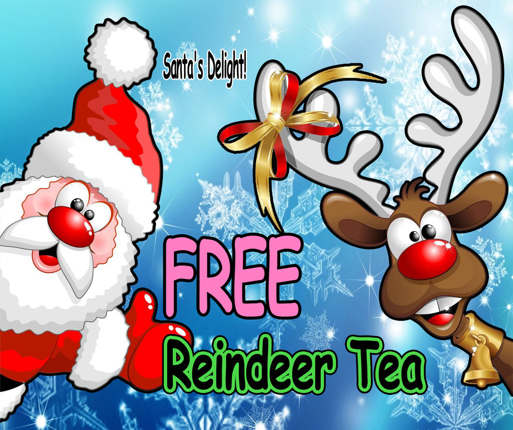 Santa's delight is a Hot cup of Reindeer Tea on a chilly winter Night.