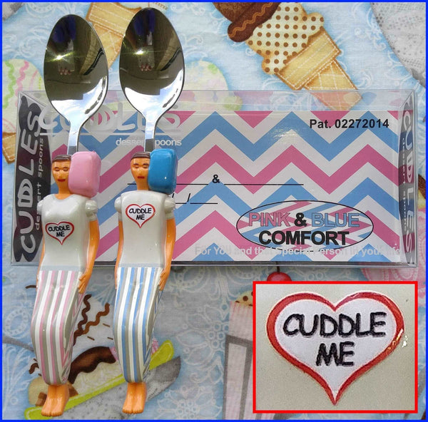 Pink and Blue Cuddle Me - Fun Novelty Keepsake Gift for Couples & Singles in any Relationship.