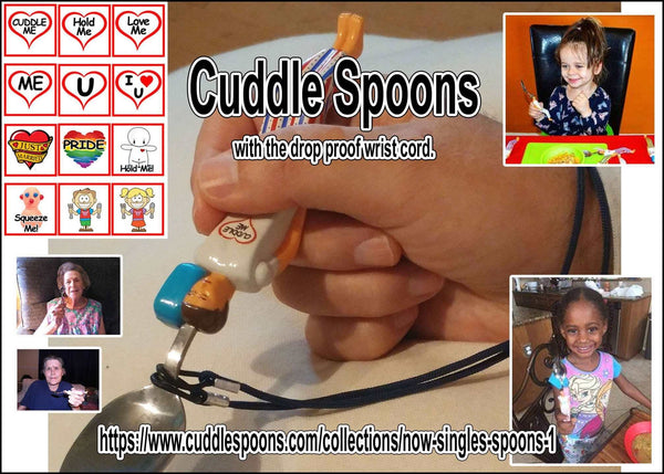 Cuddle Spoons - Drop Proof, Easy Grip, Comfortable. Eating Aid for the Disabled, Elderly and Children learning to eat.