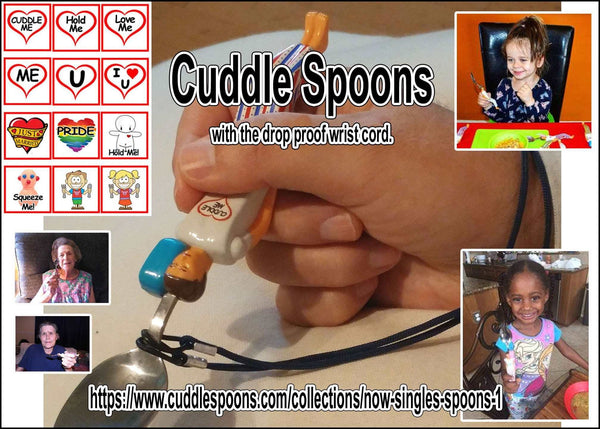 Cuddle Spoons - Drop Proof, Easy Grip, Comfortable. Eating Aid for the Disabled, Elderly and Children learning to eat.
