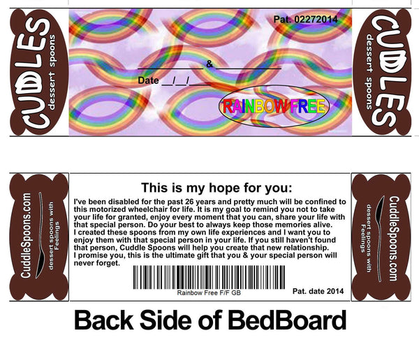 Rainbow Free Bed back board - This is my hope for you *Don't take Life for Granted  – LGBTQ Pride & Disability Friendly.