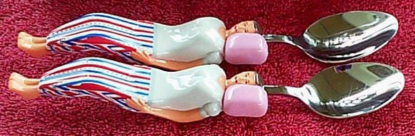 Stars & Stripes Cuddle Spoons Set - Female (Pink Pillow) + Female (Pink Pillow) Spoons.